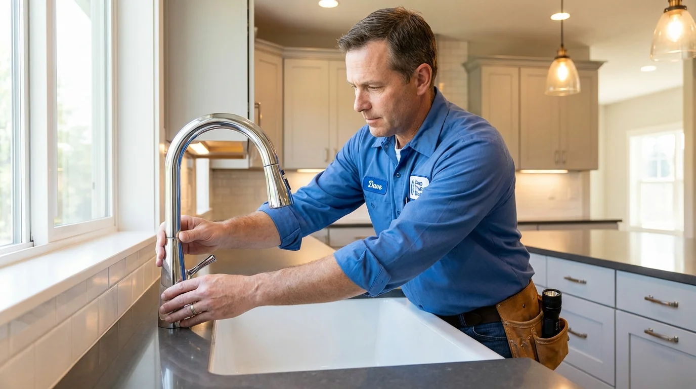 Kitchen faucet installation by Johns Plumbing LLC in Haynesville