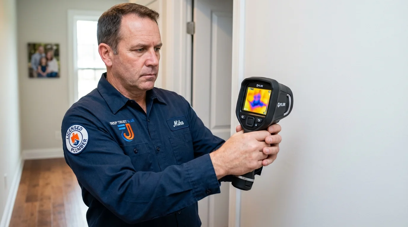 Thermal imaging leak detection by Johns Plumbing LLC in Haynesville